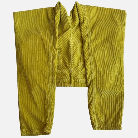BDG Urban Outfitters Mom High Rise Yellow Gold Corduroy Pants Women's 28 Cords - Picture 4 of 8